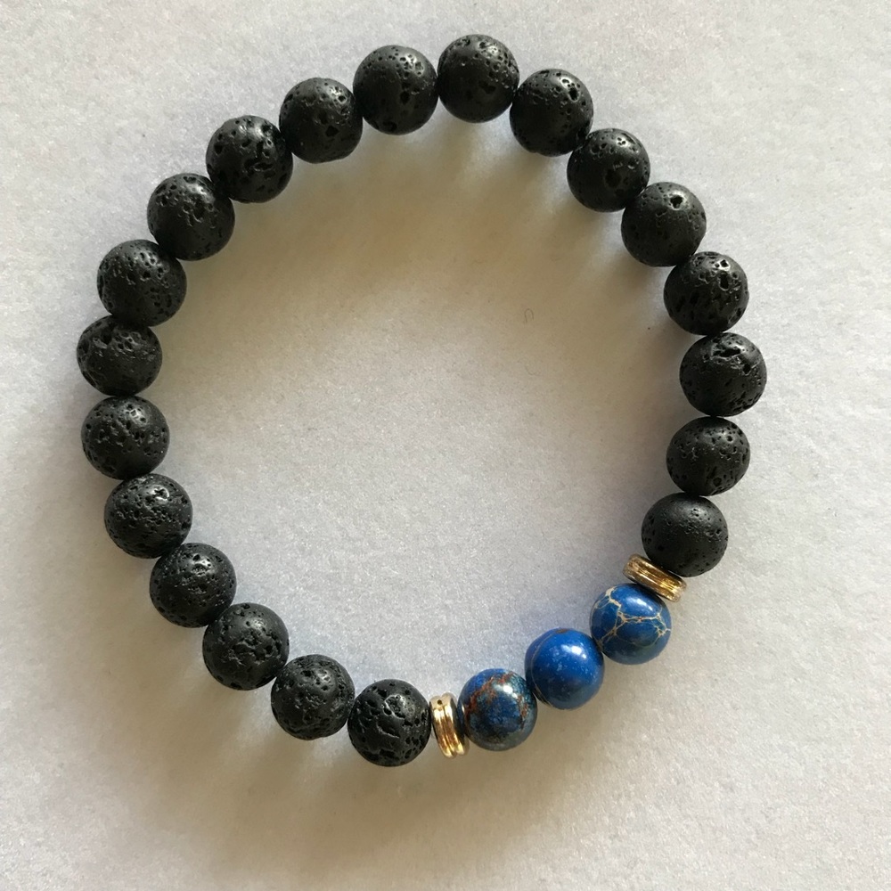 Meditation Lava Stone Diffuser Bracelet BOHO CHIC - Picture 4 of 8