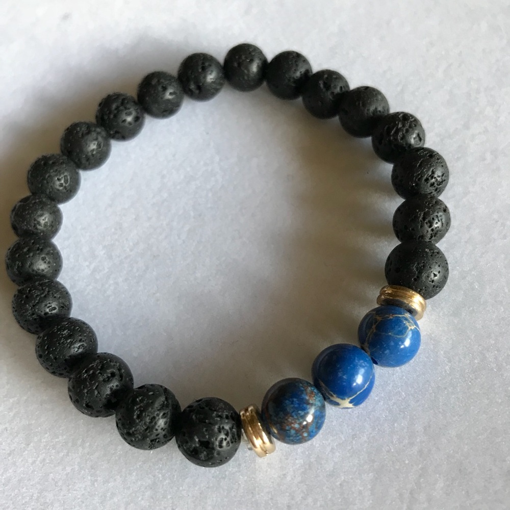 Meditation Lava Stone Diffuser Bracelet BOHO CHIC - Picture 5 of 8