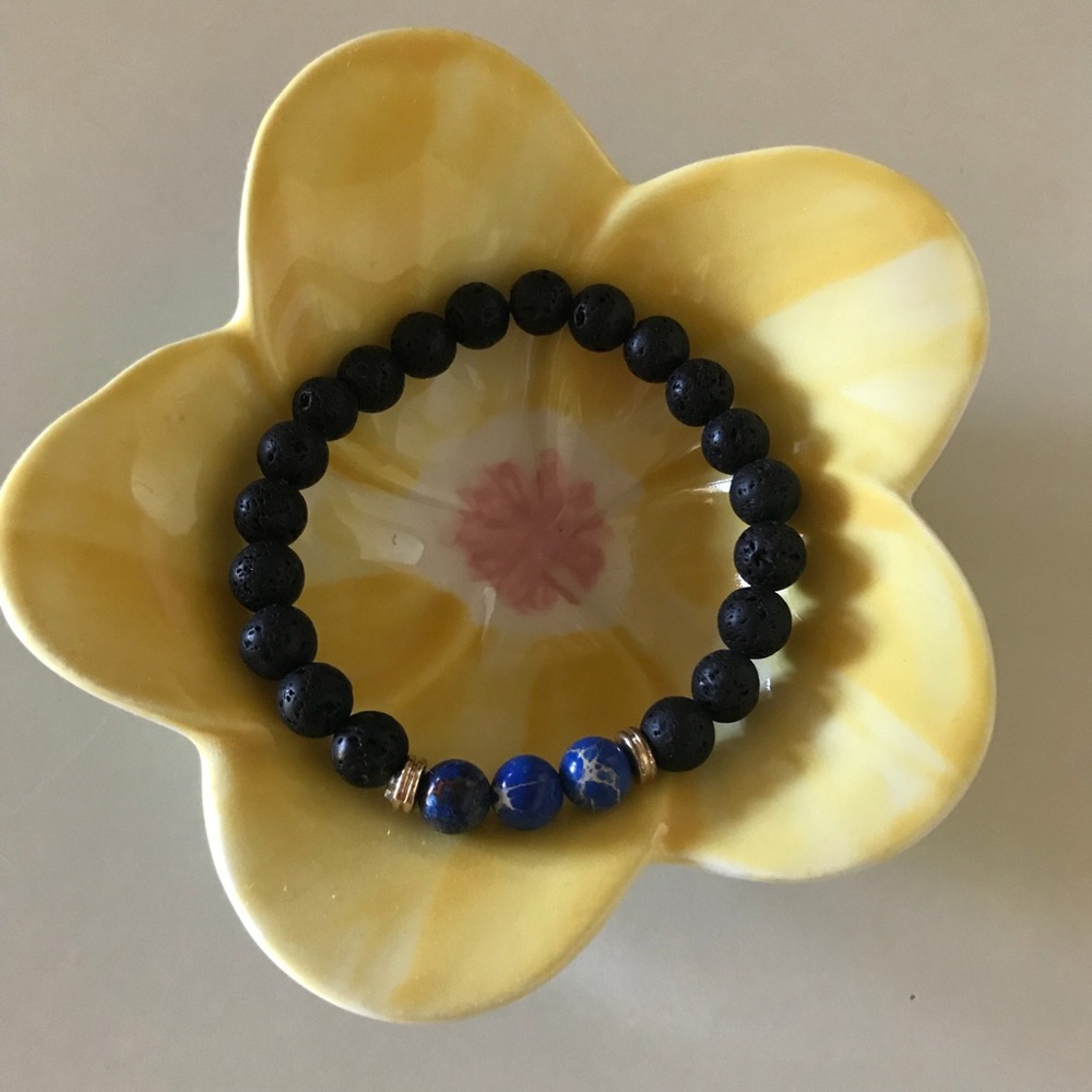Meditation Lava Stone Diffuser Bracelet BOHO CHIC - Picture 3 of 8