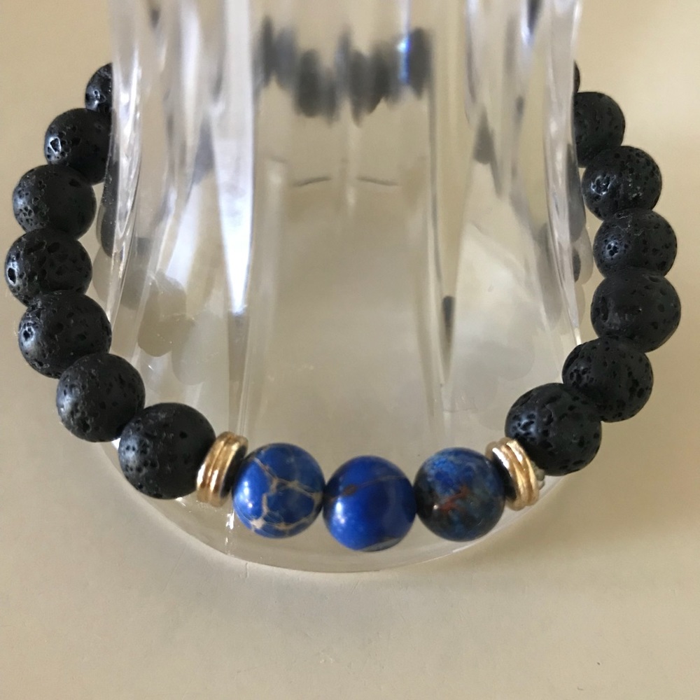 Meditation Lava Stone Diffuser Bracelet BOHO CHIC - Picture 6 of 8