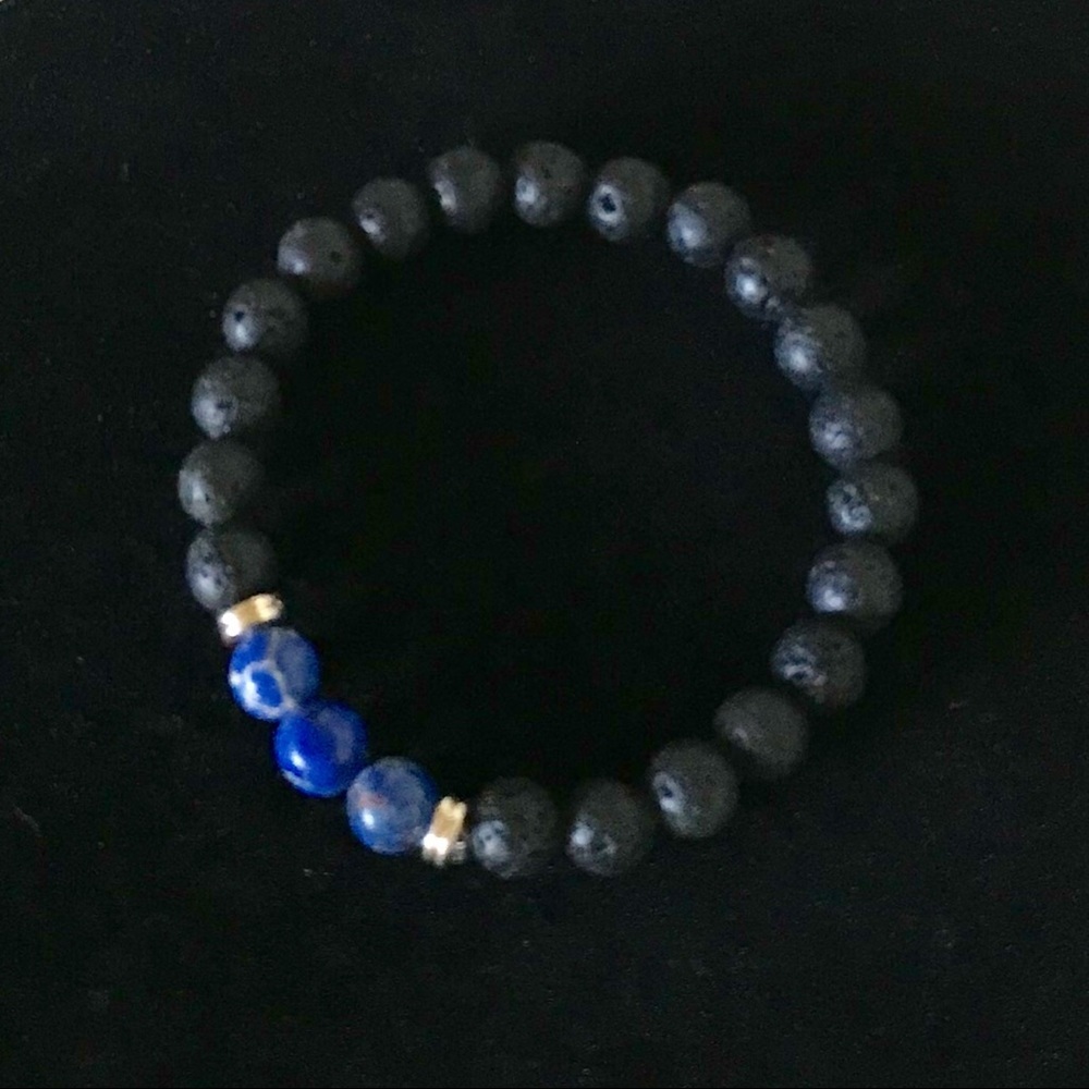 Meditation Lava Stone Diffuser Bracelet BOHO CHIC - Picture 2 of 8