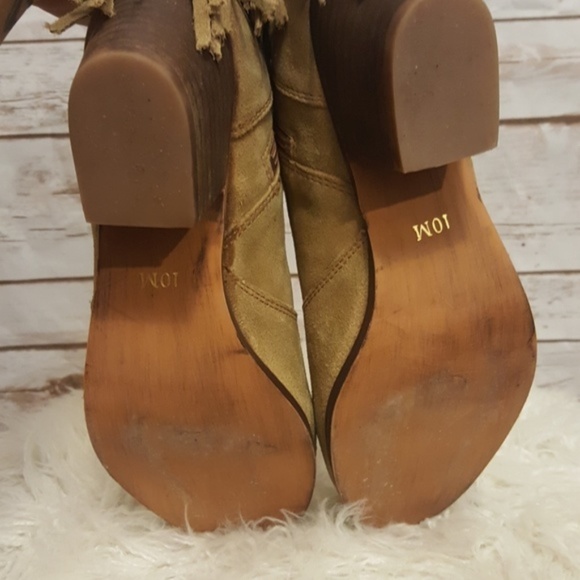 "Espana" leather booties w/ fringe detail - Picture 7 of 8