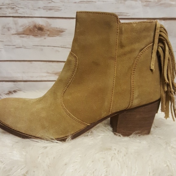 "Espana" leather booties w/ fringe detail - Picture 4 of 8