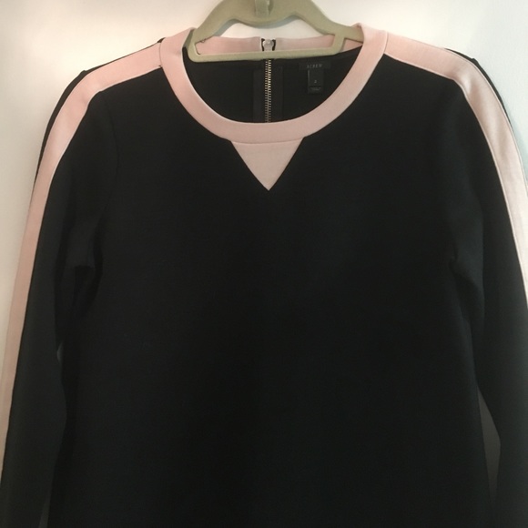 Jcrew black dress with light pink piping - Picture 2 of 2