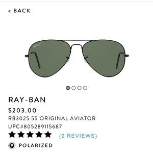 Black Polarized Ray Ban Aviators