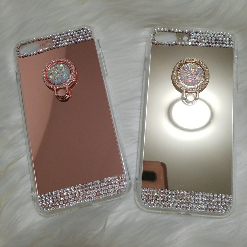 ๐ญ5/$25 iPhone 7+ 8+ Rose Gold/Gold mirror case - Picture 2 of 5