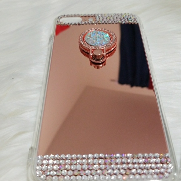 🍭5/$25 iPhone 7+ 8+ Rose Gold/Gold mirror case - Picture 4 of 5