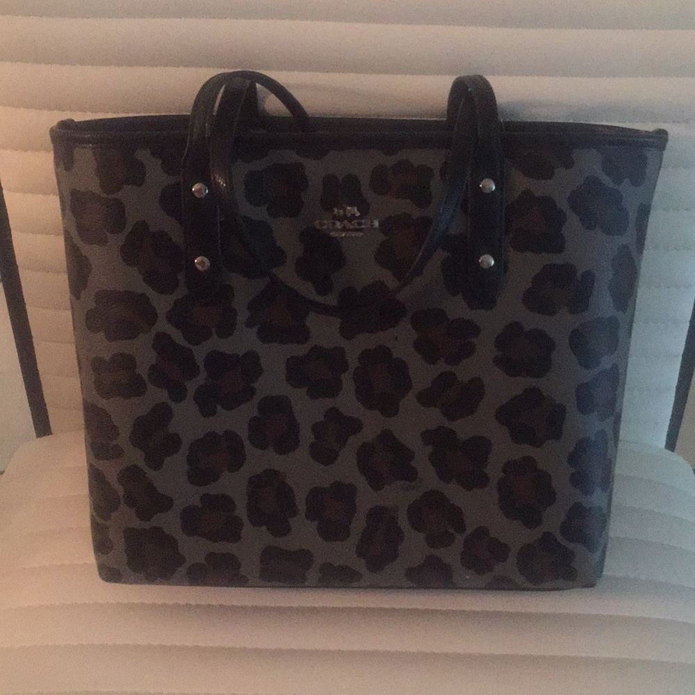 Coach City Zip Tote in Ocelot Print