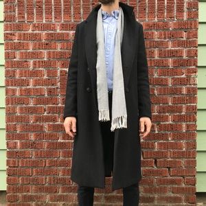 Men’s Double Breasted Full-length Wool Coat