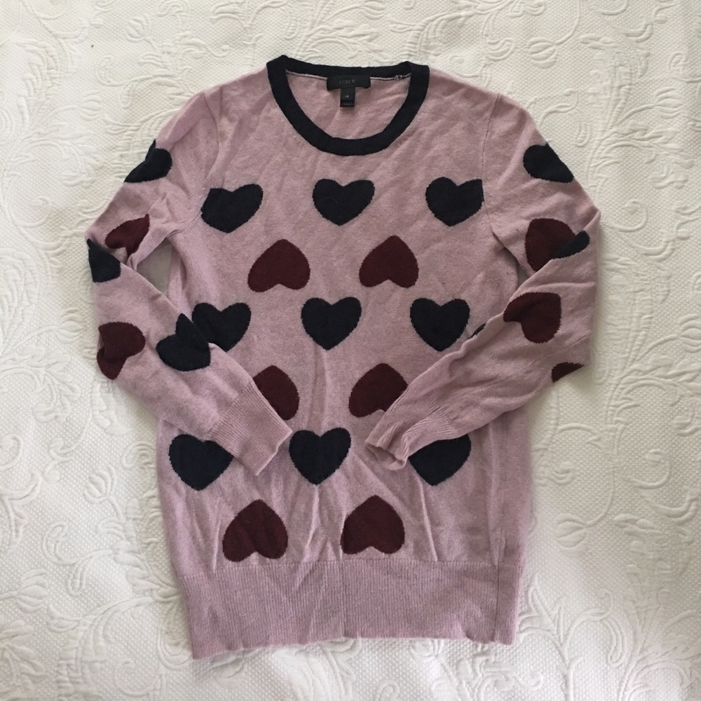 Jcrew heart sweater