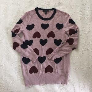 Jcrew heart sweater