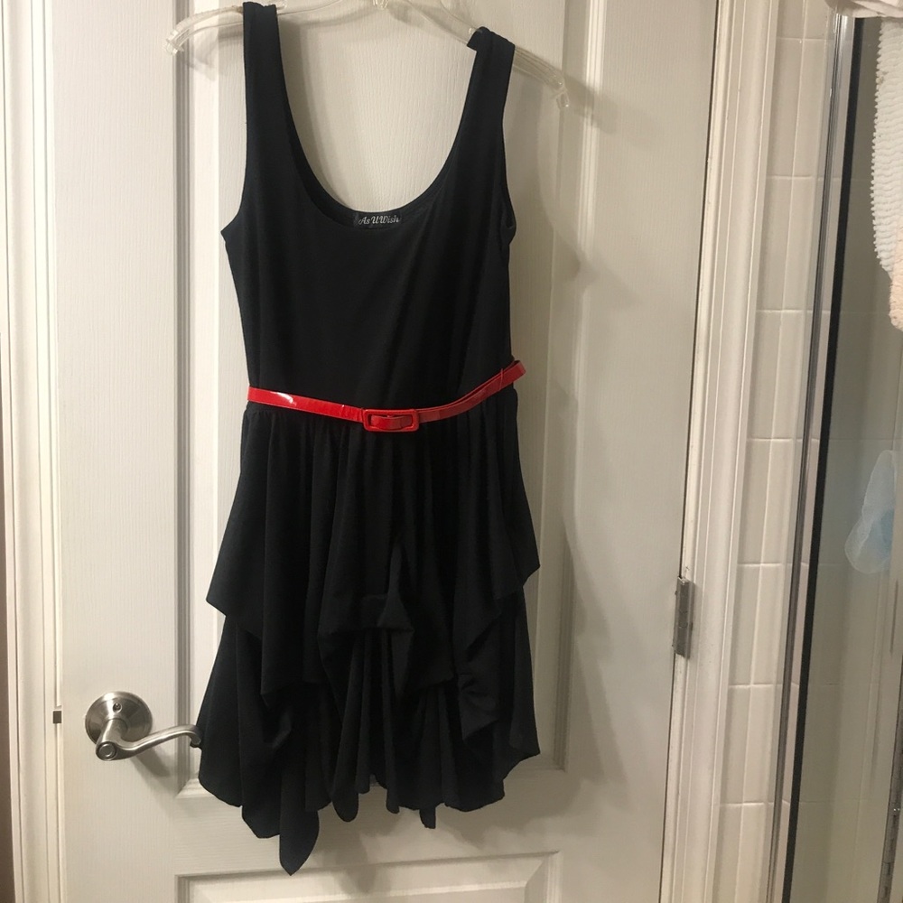 Juniors Casual Black Dress