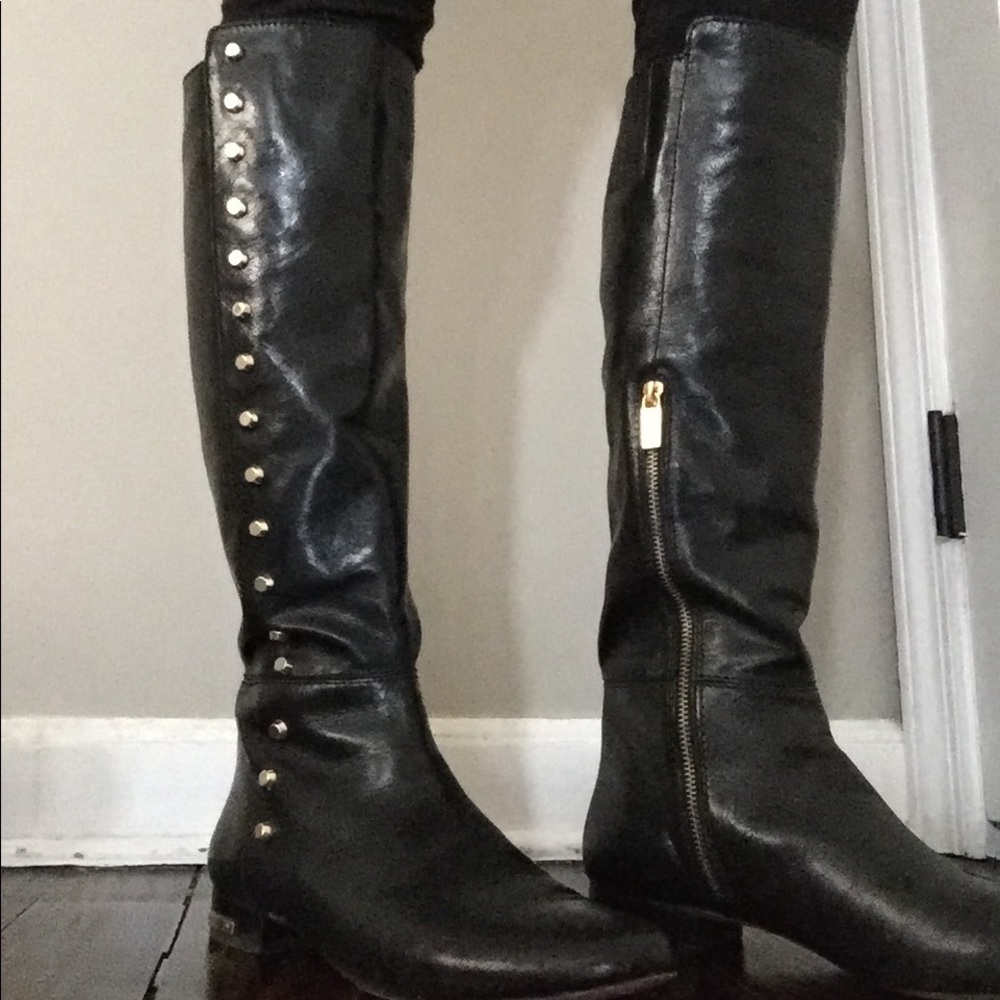 Michael Kors tall black boots Aillee Flat Boot