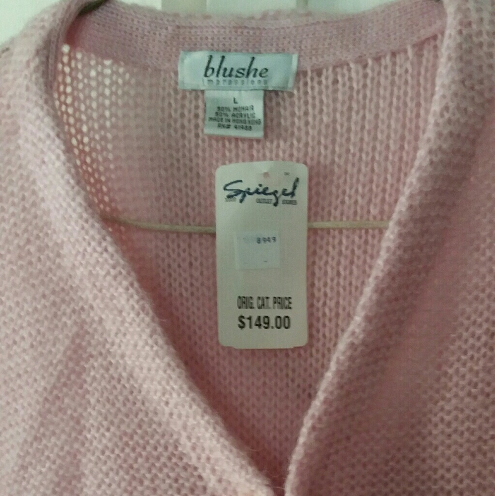 Large Blushe  pink Sweater Dress with Gold buttons