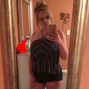 Green and pink halter tank