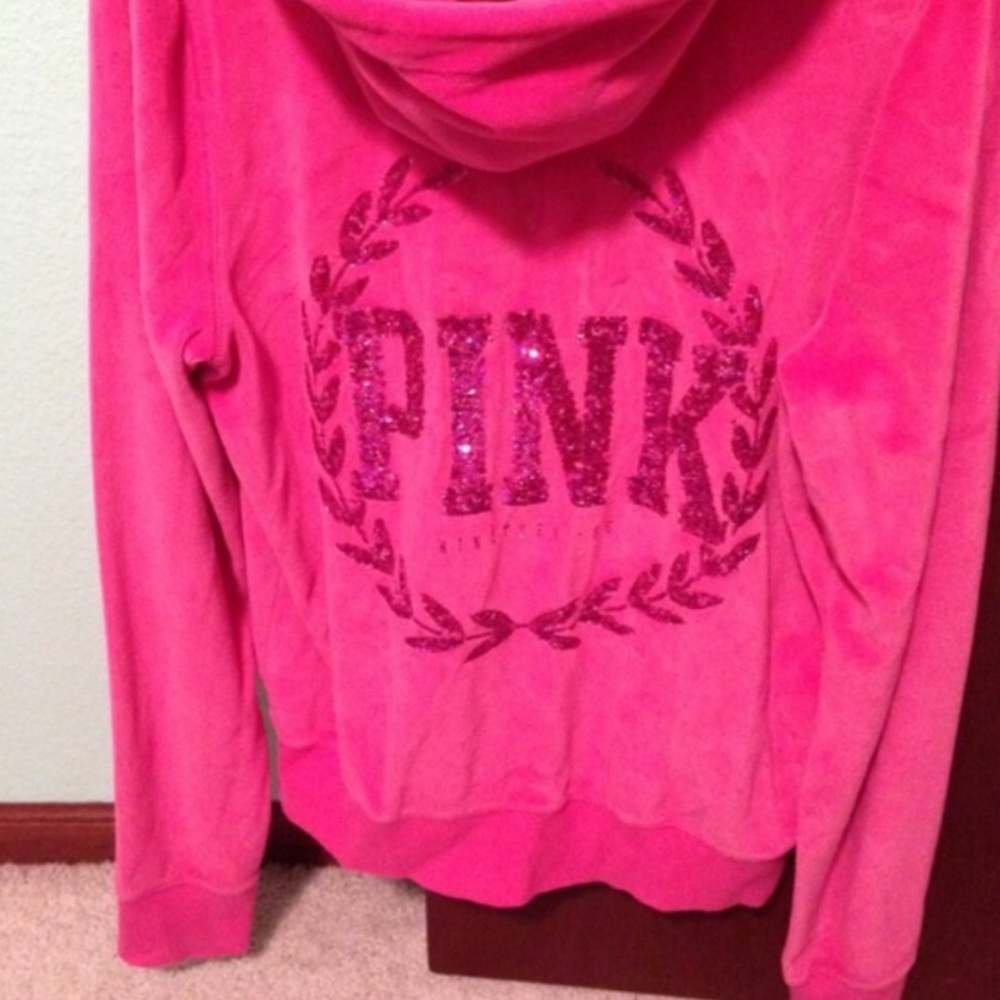 VS Pink velour hoodie