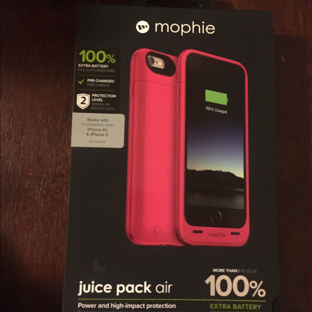 iPhone 6/6s hot pink mophie