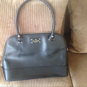 Kate Spade black leather satchel