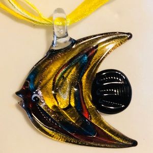 Hand made glass blown necklace