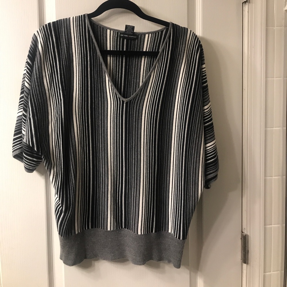 Black and White Striped Top