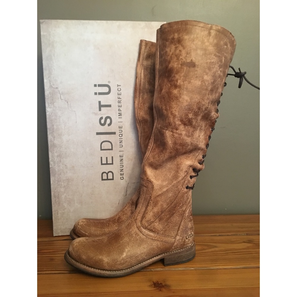 Free People Bed Stu Surrey Lace Up Leather Boots - Picture 6 of 8