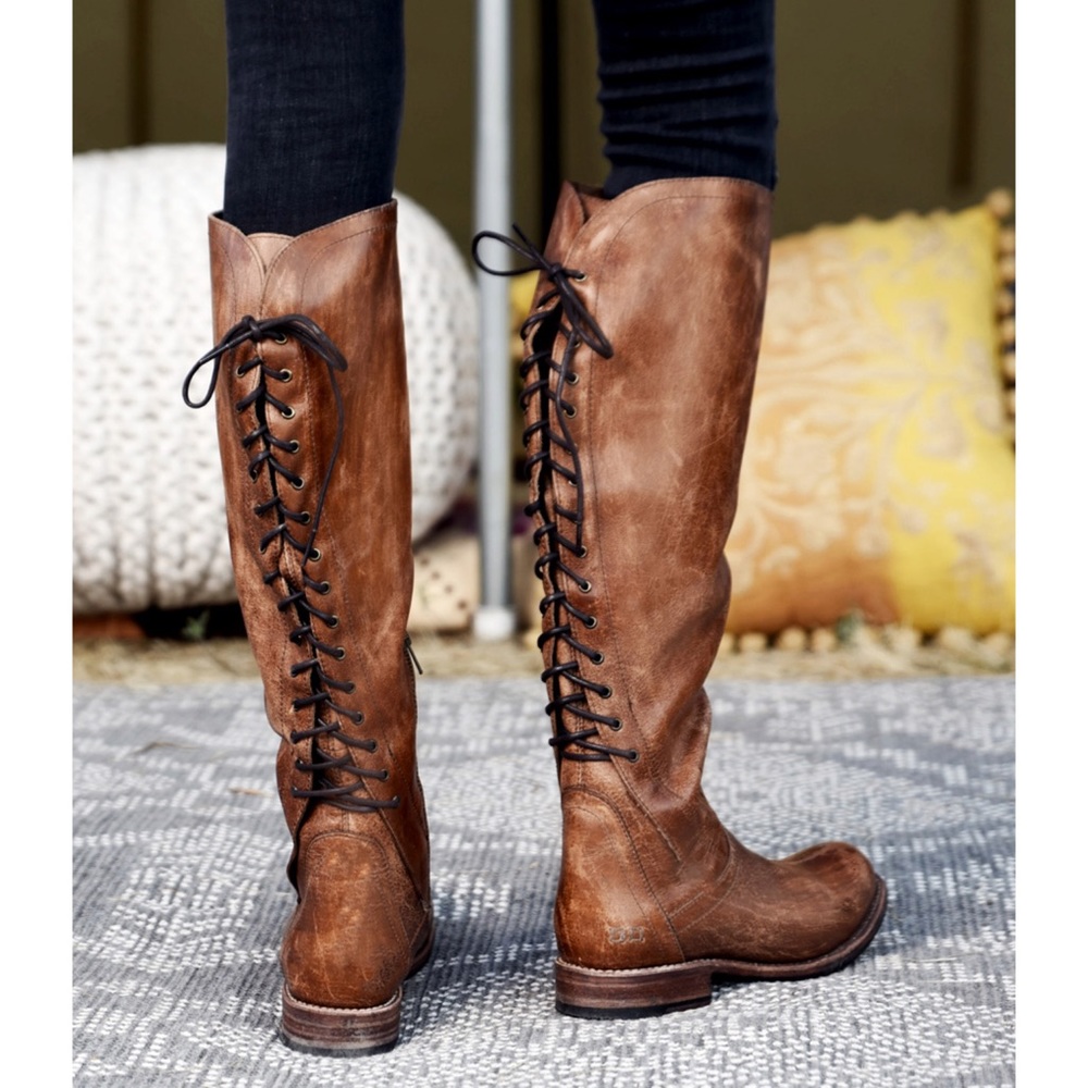 Free People Bed Stu Surrey Lace Up Leather Boots - Picture 2 of 8