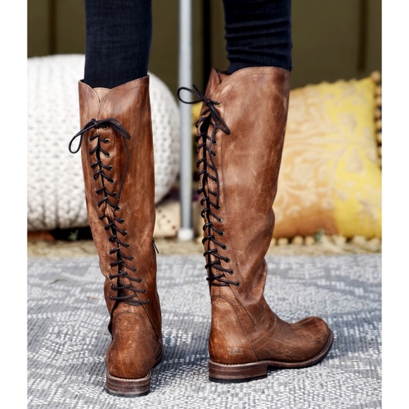 Free People Bed Stu Surrey Lace Up Leather Boots - Picture 2 of 8