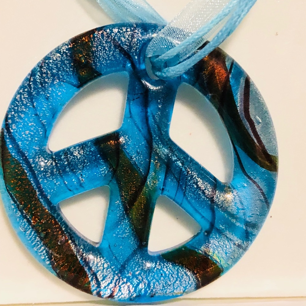 Hand made glass blown necklace