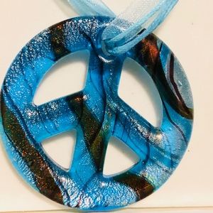 Hand made glass blown necklace
