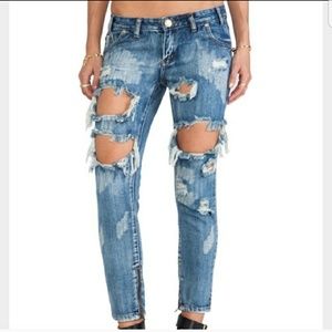 One Teaspoon Trashed Freebird jeans