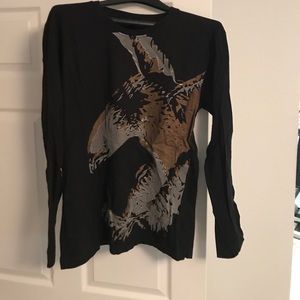 Armani exchange long sleeve black eagle