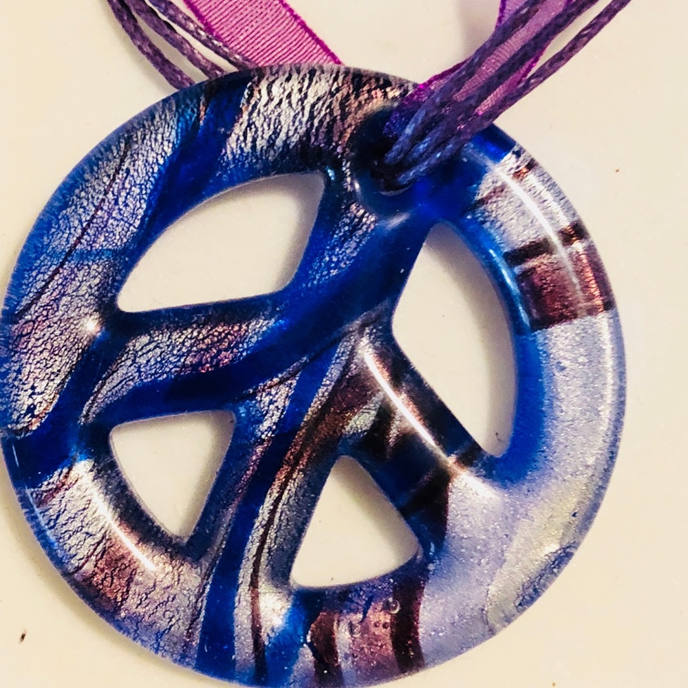 Hand made glass blown necklace