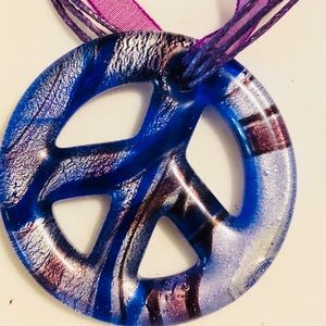 Hand made glass blown necklace