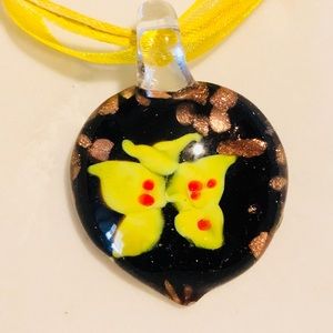 Hand made glass blown necklace