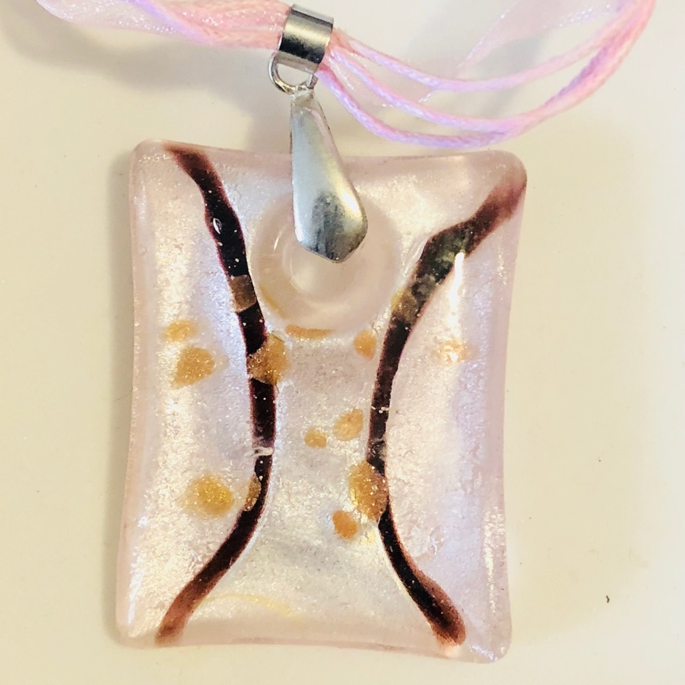 Hand made glass blown necklace