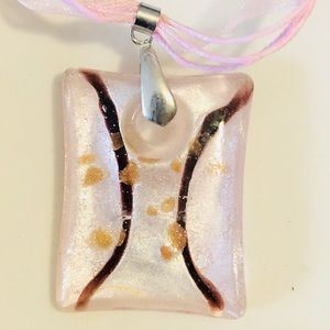 Hand made glass blown necklace