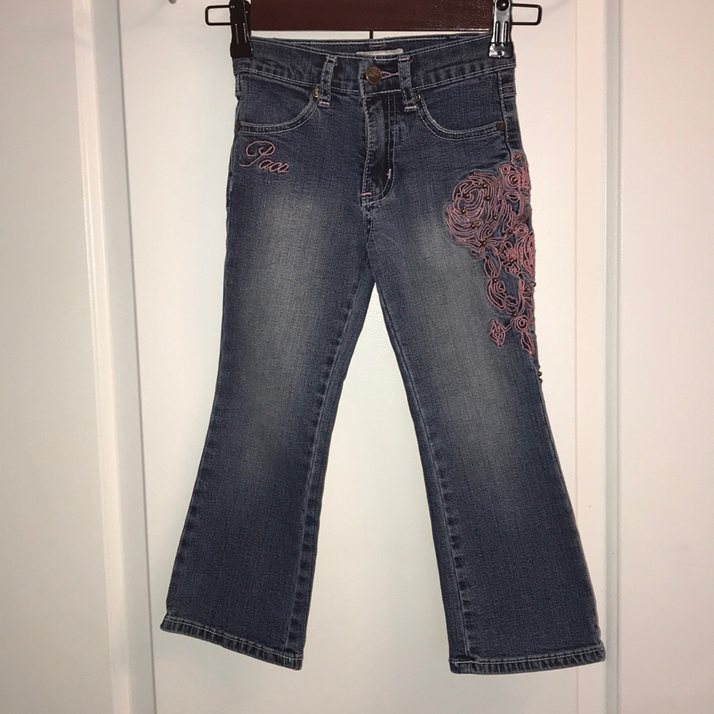 Paco girls embellished bootcut jeans size5