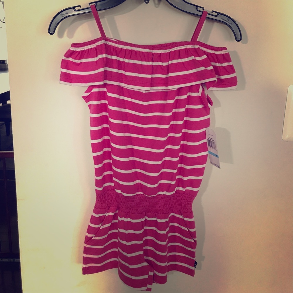 Nautical pink/white striped jumper