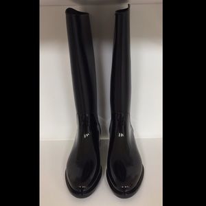 Sam Edelman Sydney Matt Shiny Tall Black Rainboots