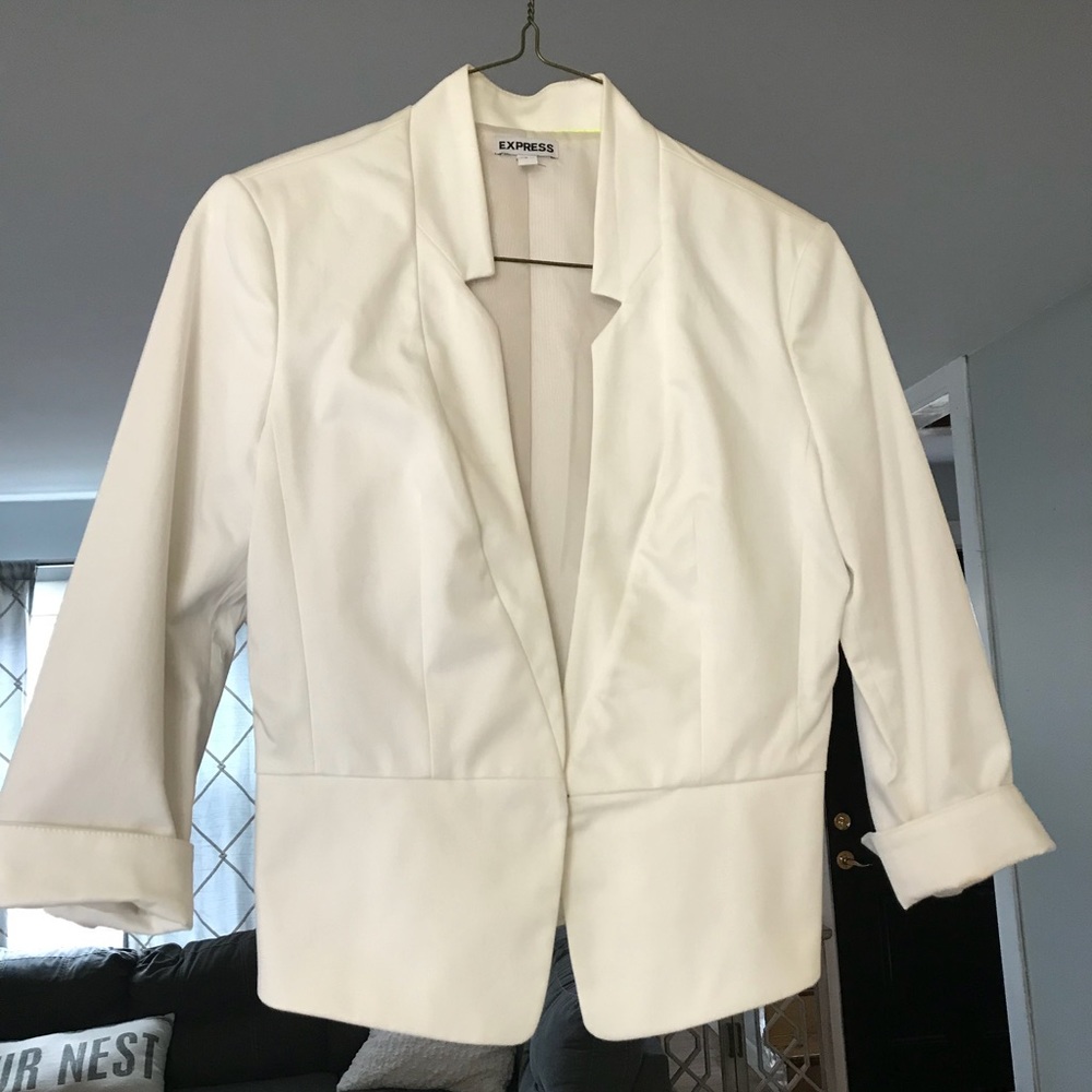 White Express Blazer 3/4 Sleeve