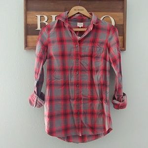 NWT J Crew XXS Plaid Perfect Shirt button down