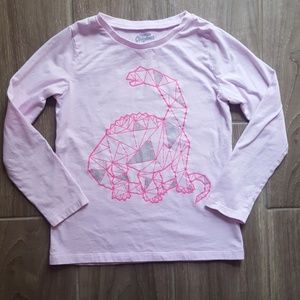 Pink Dinosaur Long Sleeve Shirt