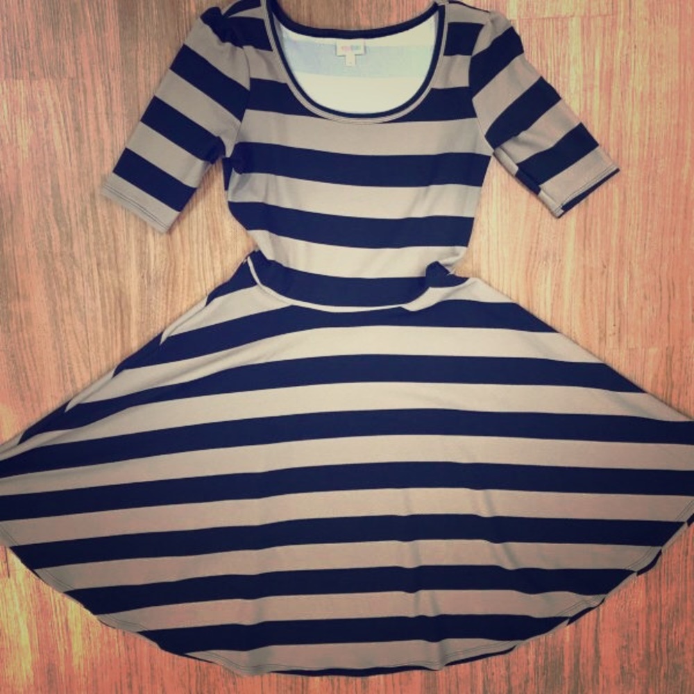 Lularoe Nicole Black and Tan