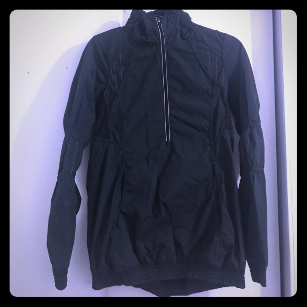 Black Lululemon Running half zip jacket - Hooded