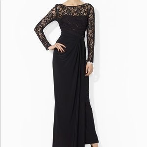Black lace gown