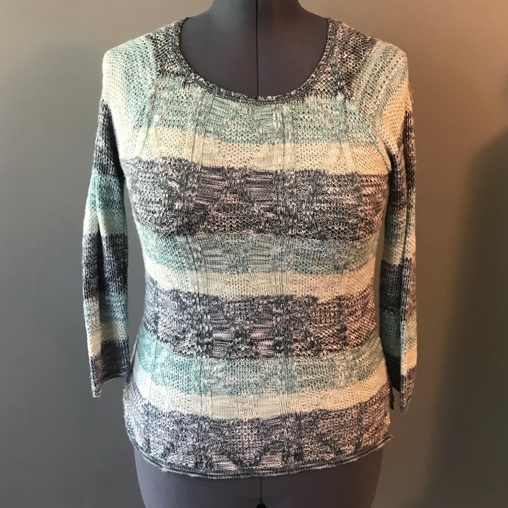 Christopher & Banks Blue Striped Sweater S