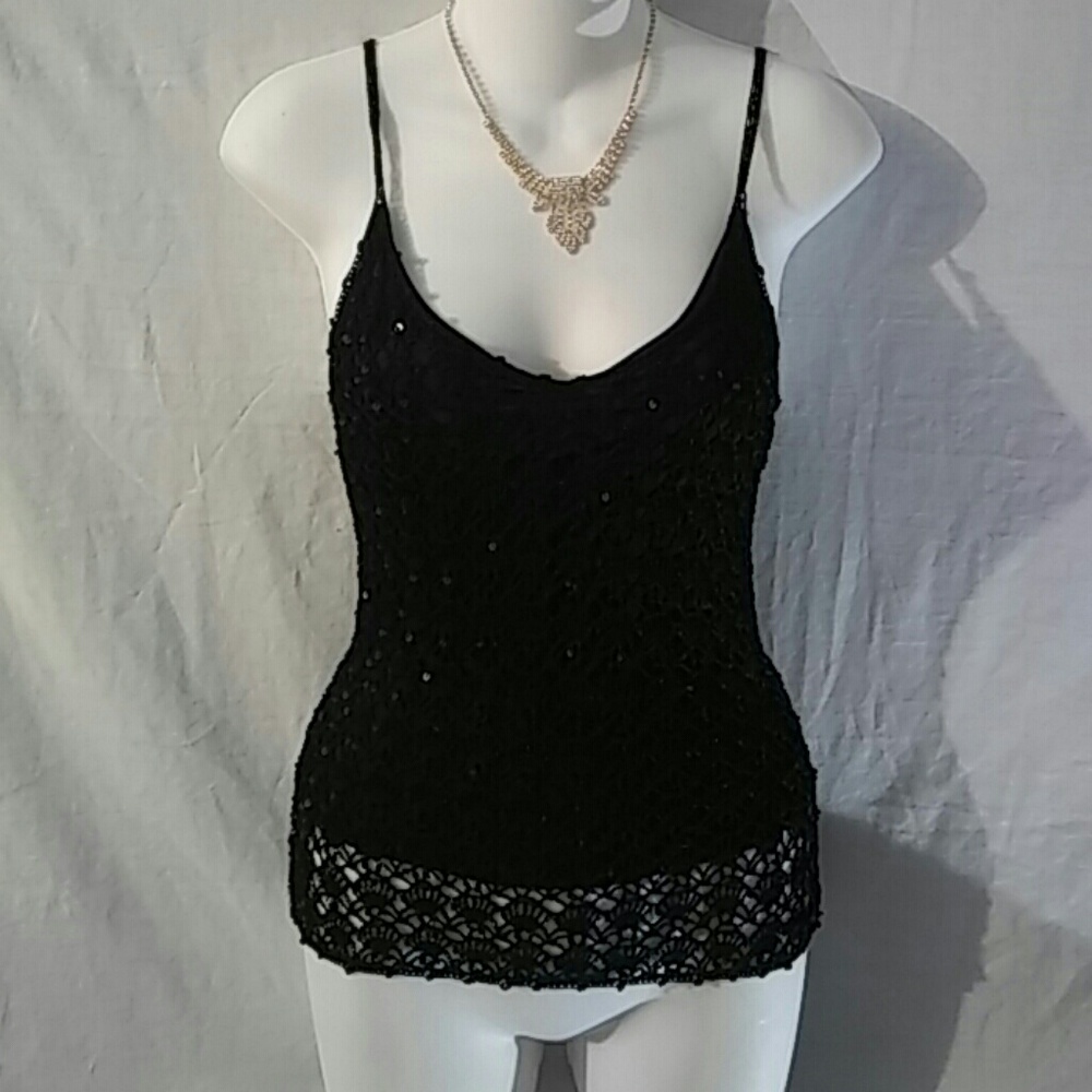 Womens Embellished Top Lined size 6 stretchable