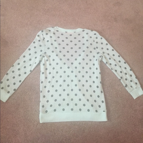 Mint Green Polkadot Sweater with black lace! - Picture 4 of 4
