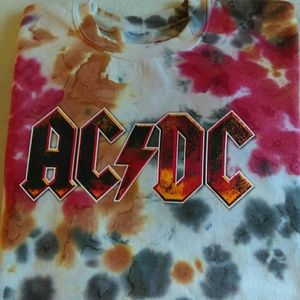 AC/DC CONCERT TIE DYE CREW NECK SWEATSHIRT XL NWOT