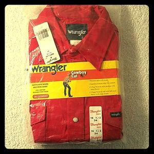 Wrangler Western Work Shirt. 16 1/2 x 34
